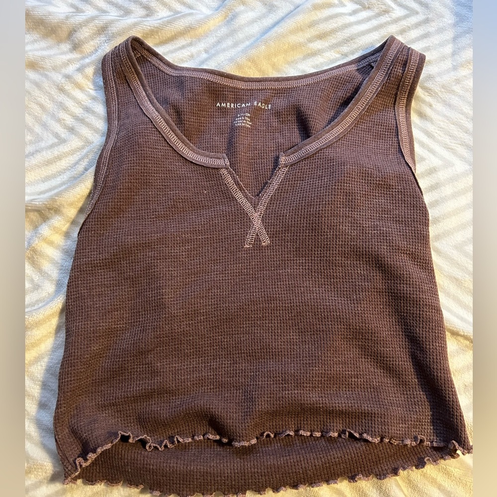 America Eagle maroon tank top crop top